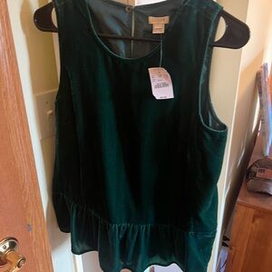 Jcrew velvet peplum top